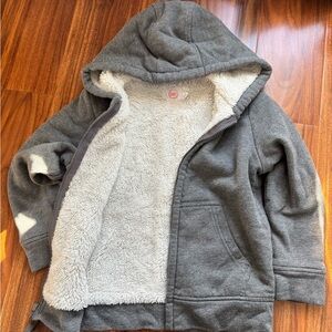 Gray Fleece-Lined Hoodie